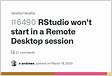 RStudio wont start in a Remote Desktop session 6490